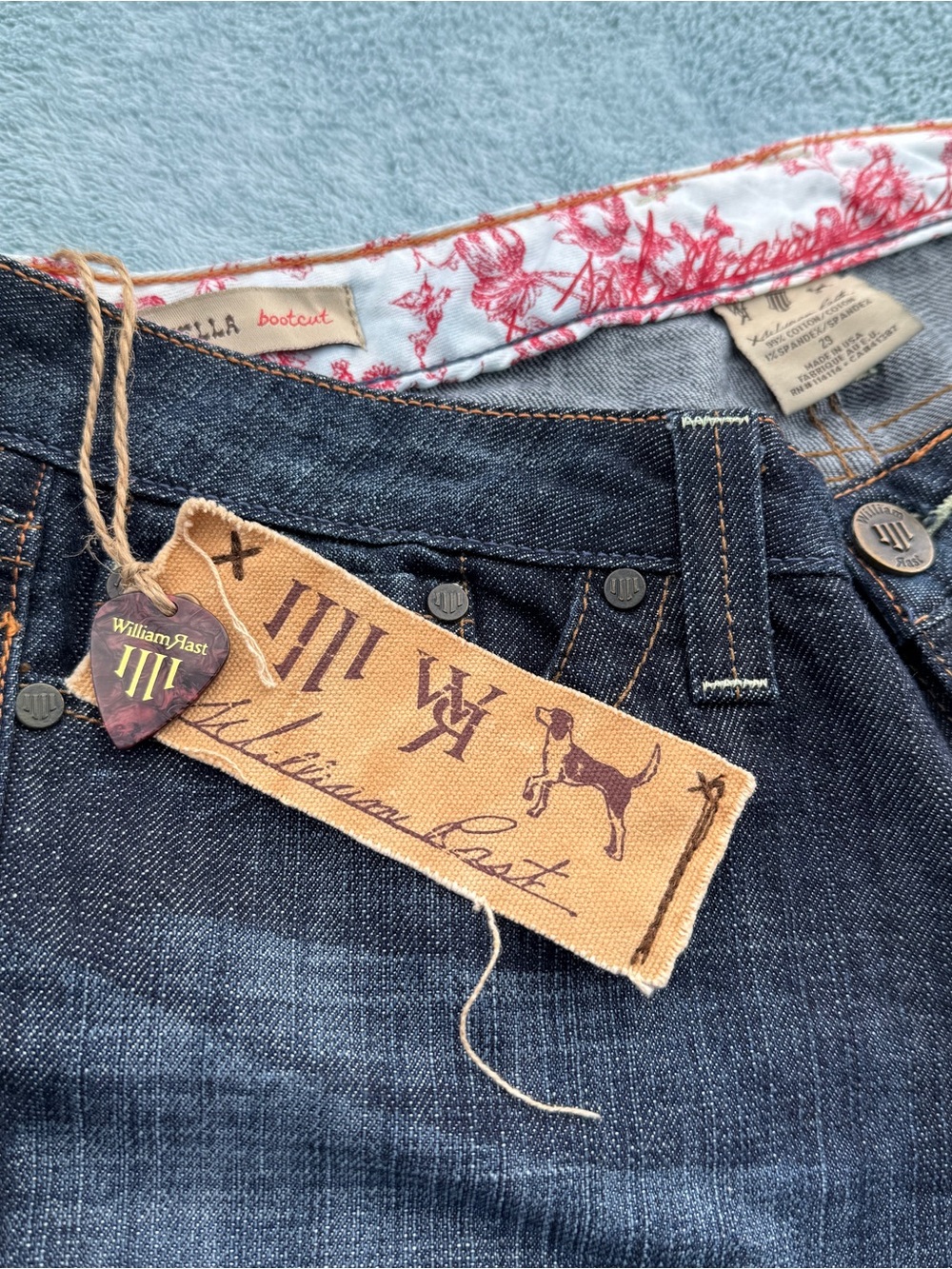 Y2K William Rast Dark Blue Denim Bootcut Jeans size 29x33 Made in USA